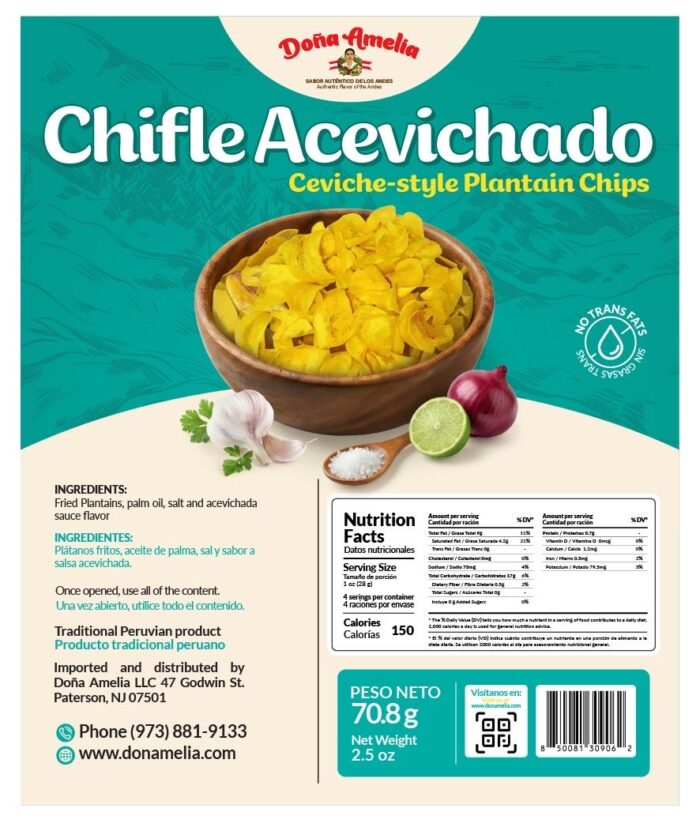 Chifle Acevichado Peruvian Plantain Chips – Ceviche-Style Flavor Chifle Acevichado Peruvian Plantain Chips – Ceviche-Style Flavor