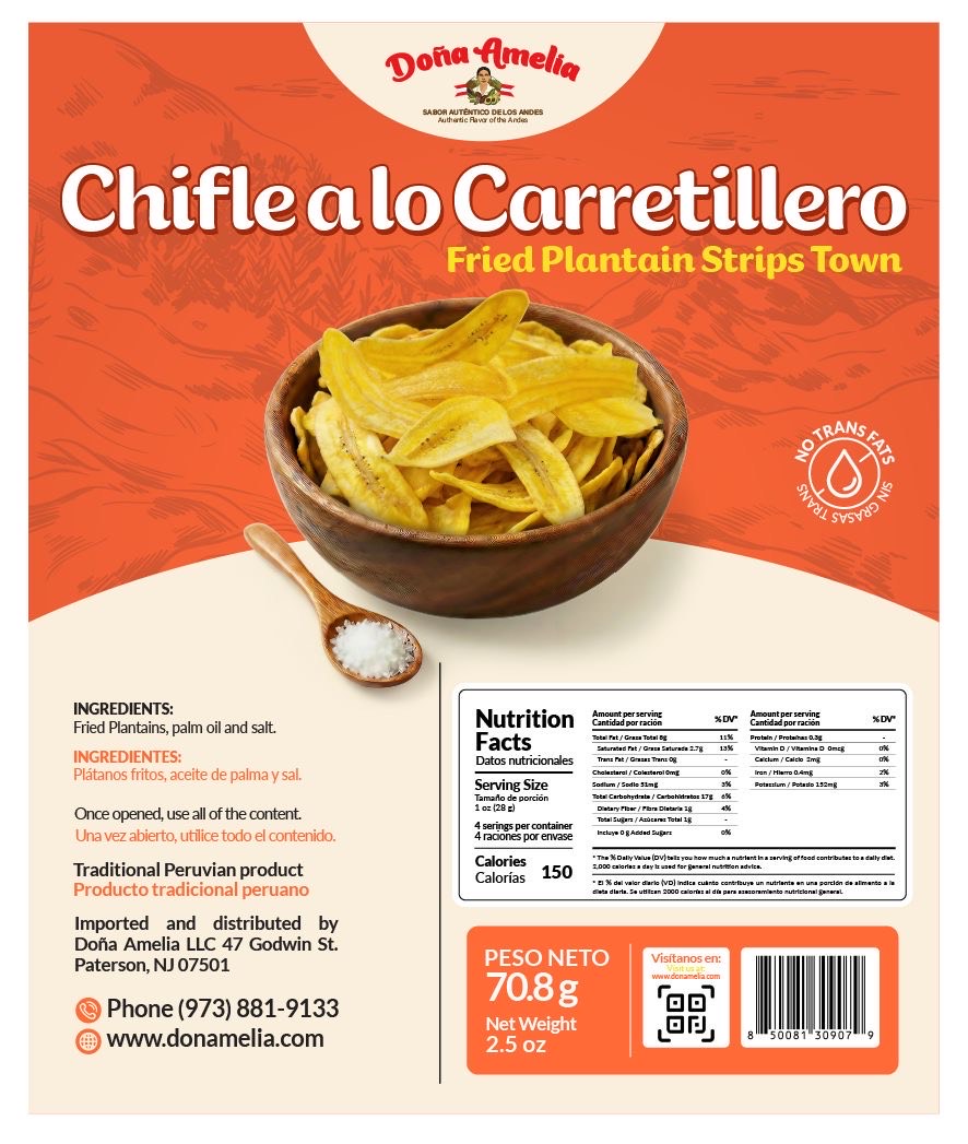 Chifle a lo Carretillero Peruvian Fried Plantain Strips – Traditional Street-Style Snack