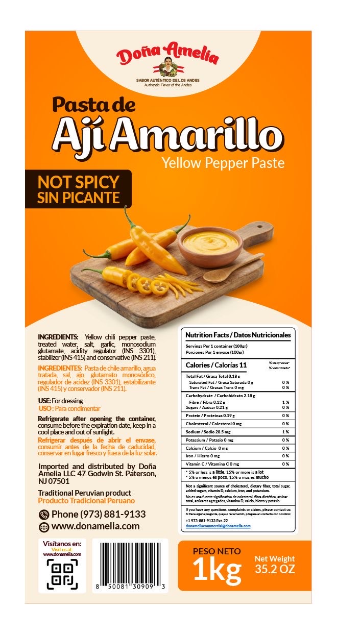 Pasta de Ají Amarillo Peruvian Yellow Pepper Paste – Mild, Not Spicy