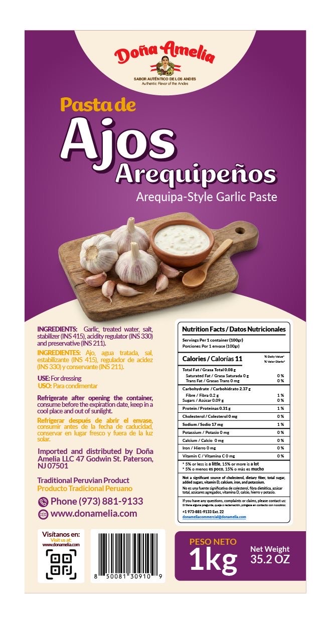 Pasta de Ajos Arequipeños Peruvian Garlic Paste – Arequipa-Style